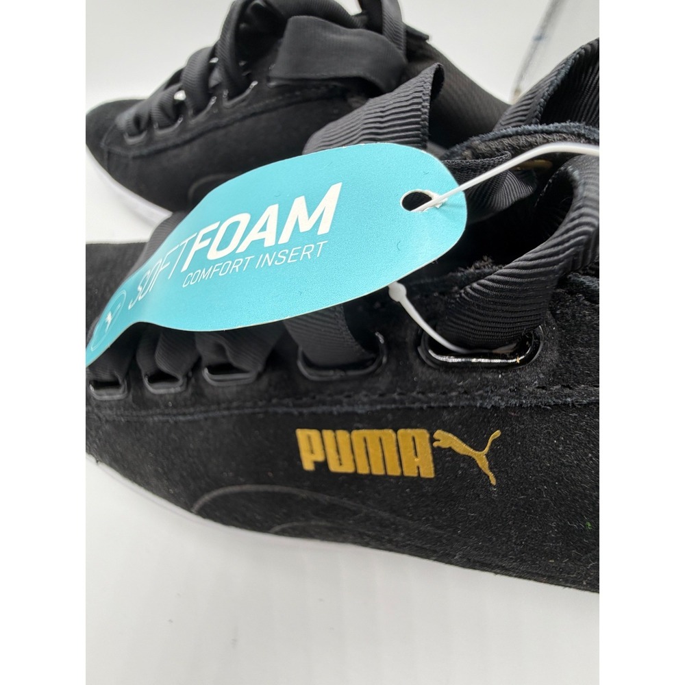 Puma Vikky Ribbon Women's 8.5 Black Solid Regular Fit Modern Elegant Coquette - Picture 8 of 15